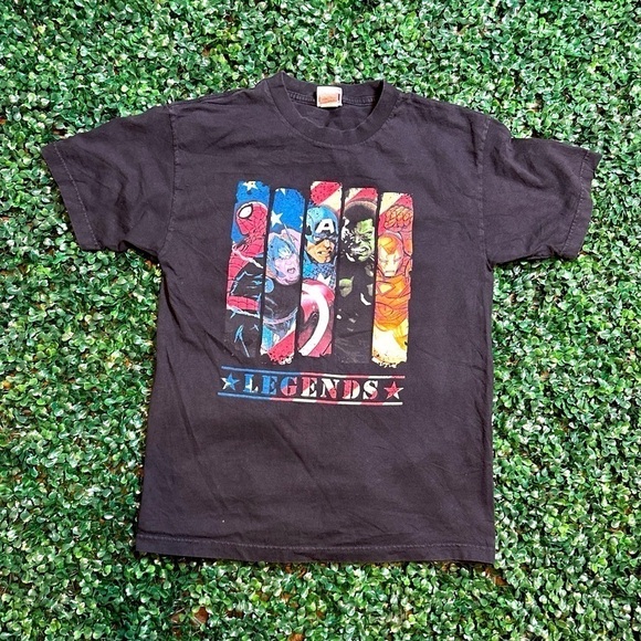 Marvel Other - Vintage Marvel T-Shirt Size Medium “Legends” Spider-Man Hulk Iron Man Y2K w/ Tag